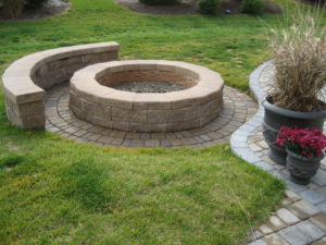 fire pit and seating area