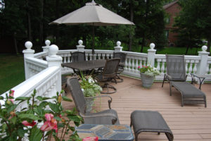 seating area on a deck