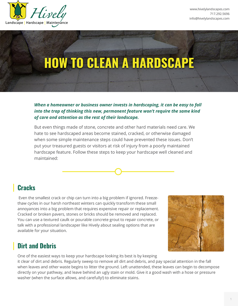 how to clean a hardscape pdf page 1
