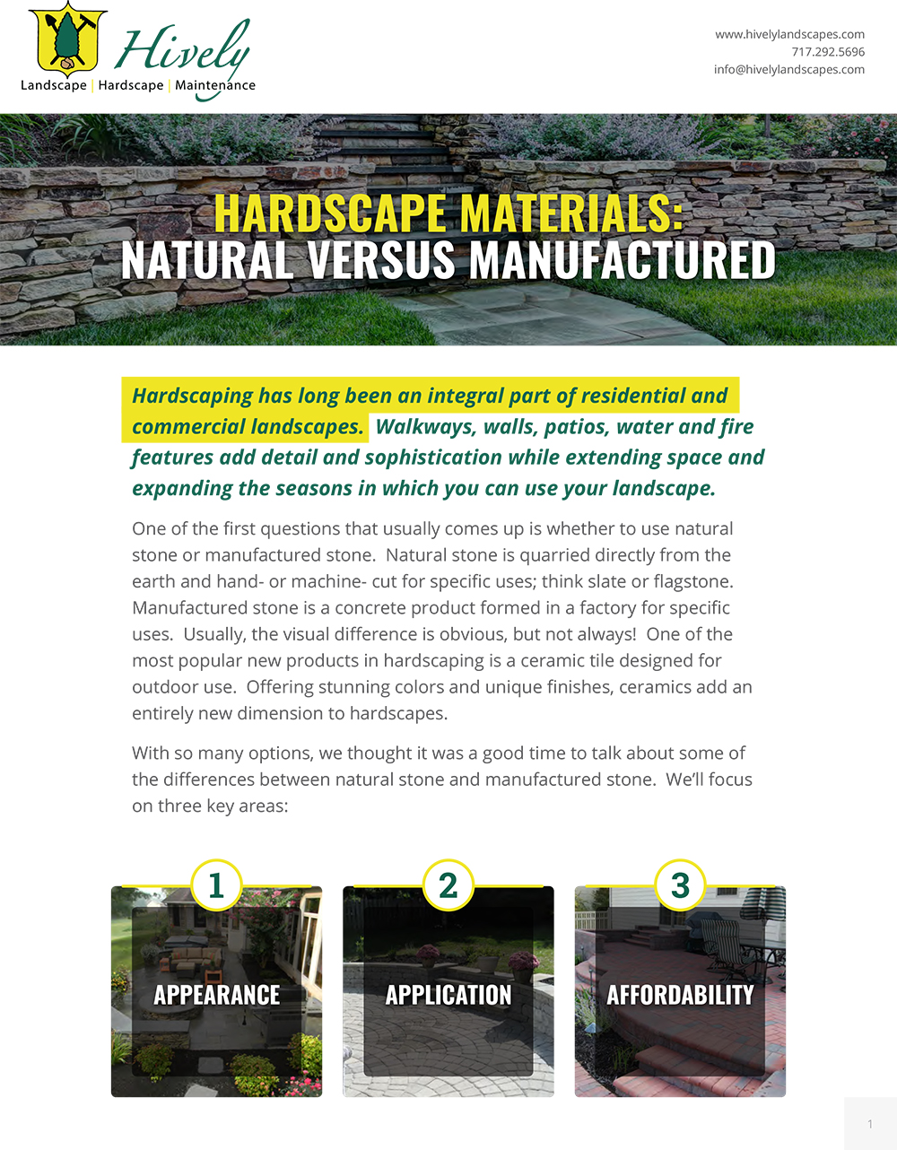 hardscape materials: natural versus manufactured pdf page 1